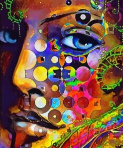 Abstract Psychedelic Head Woman Diamond Painting