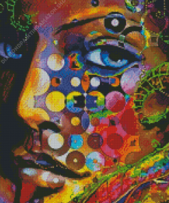 Abstract Psychedelic Head Woman Diamond Painting