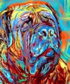 Aesthetic Bullmastiff Illustration Diamond Painting