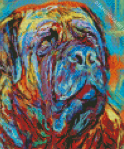 Aesthetic Bullmastiff Illustration Diamond Painting