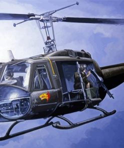 Aesthetic Huey Helicopter Art Diamond Painting