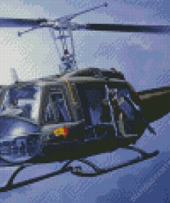 Aesthetic Huey Helicopter Art Diamond Painting