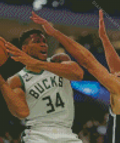 Aesthetic Milwaukee Bucks Player Diamond Painting