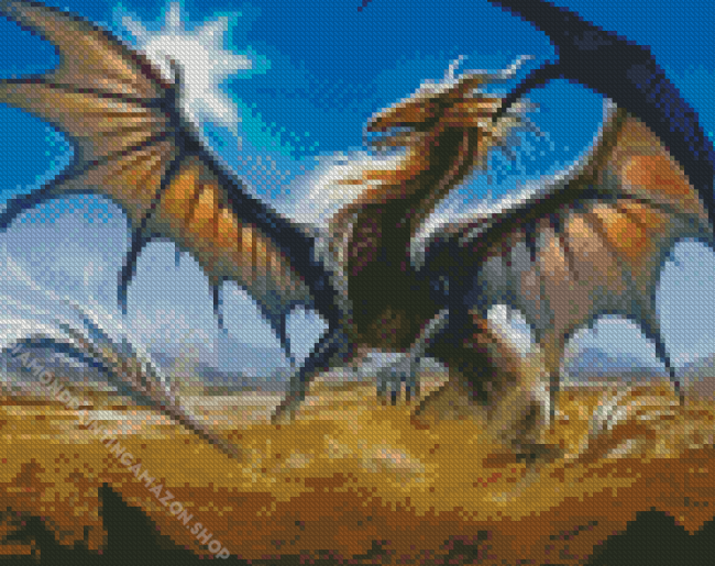 Aesthetic Mythical Dragon Diamond Painting