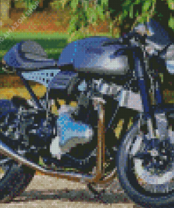 Aesthetic Norton Motorcycle Illustration Diamond Painting