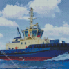 Aesthetic Tug Boat Diamond Painting