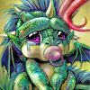 Baby Dragon Crying Diamond Painting