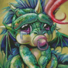 Baby Dragon Crying Diamond Painting