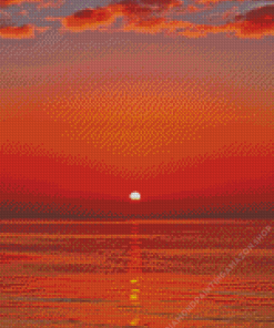 Beautiful Orange Sunset Diamond Painting