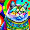 Big Cat Colorful Diamond Painting