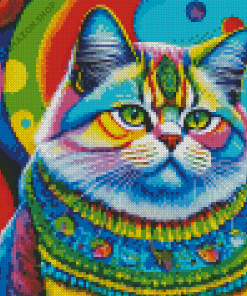 Big Cat Colorful Diamond Painting