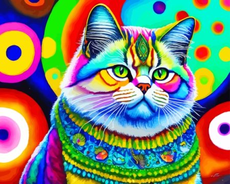 Big Cat Colorful Diamond Painting