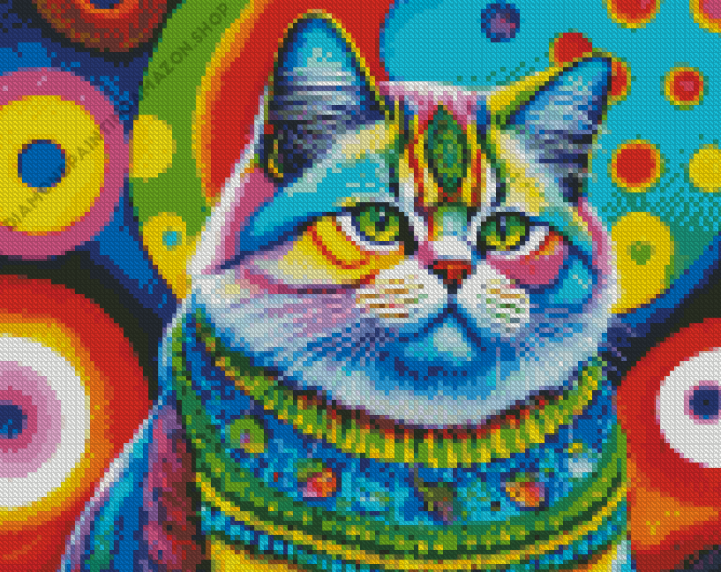 Big Cat Colorful Diamond Painting