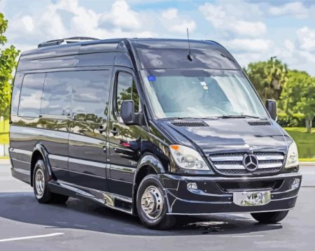 Black Mercedes Bus Diamond Painting