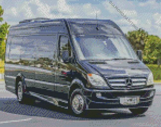 Black Mercedes Bus Diamond Painting