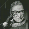 Black And White Judge Ginsburg Diamond Painting