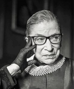 Black And White Judge Ginsburg Diamond Painting