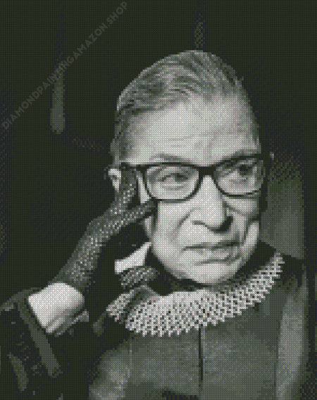 Black And White Judge Ginsburg Diamond Painting