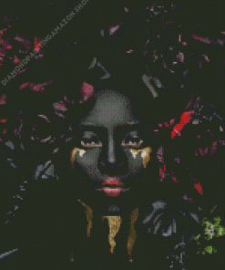 Black Woman Crying Tears Of Gold Diamond Painting