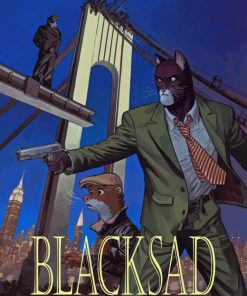 Blacksad Cartoon Diamond Painting