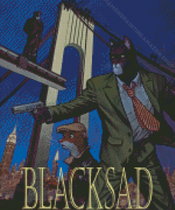 Blacksad Cartoon Diamond Painting