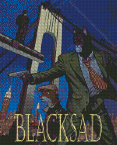 Blacksad Cartoon Diamond Painting
