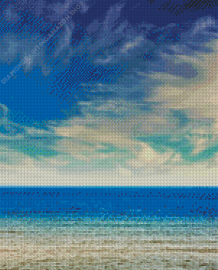Blue Sea Sky Diamond Painting