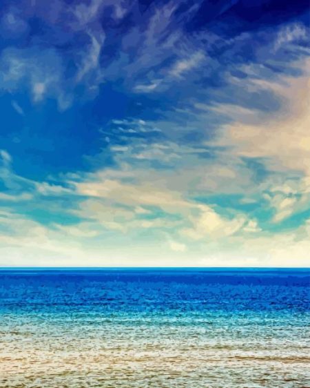 Blue Sea Sky Diamond Painting