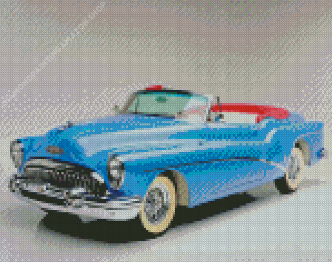 Blue Buick Skylark Diamond Painting