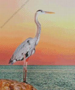 Great Blue Heron Diamond Painting