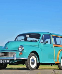 Blue Morris Minor Car Diamond Painting