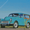 Blue Morris Minor Car Diamond Painting