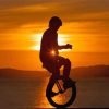 Boy On Unicycle Silhouette Diamond Painting