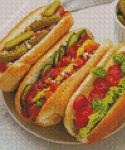 Chicago Hot Dogs Diamond Painting