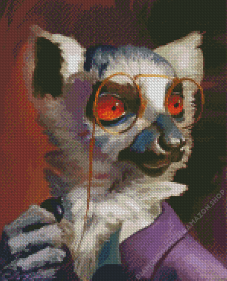 Classy Lemur Diamond Painting