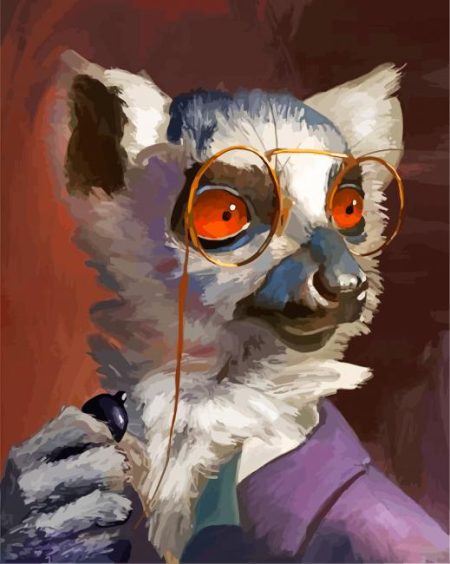 Classy Lemur Diamond Painting