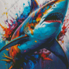 Colorful Abstract Sharks Diamond Painting