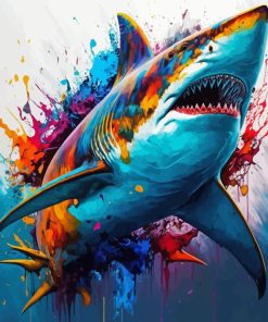 Colorful Abstract Sharks Diamond Painting