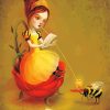 Cool Queen Bee Art Illustration Diamond Painting