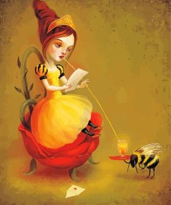 Cool Queen Bee Art Illustration Diamond Painting