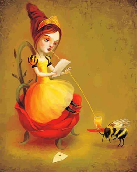 Cool Queen Bee Art Illustration Diamond Painting