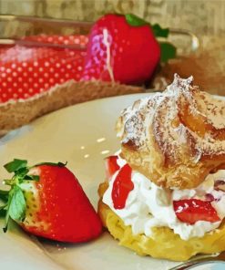 Cream Puff Strawberry Shortcake Diamond Painting