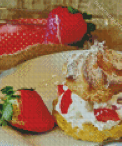 Cream Puff Strawberry Shortcake Diamond Painting