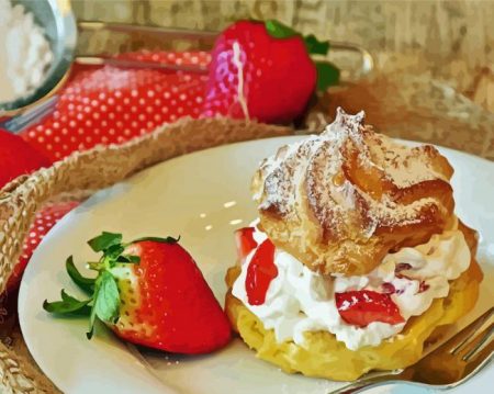 Cream Puff Strawberry Shortcake Diamond Painting