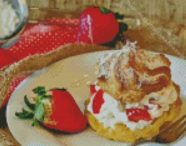 Cream Puff Strawberry Shortcake Diamond Painting