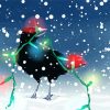 Crow Who Stole Christmas Lights Diamond Painting