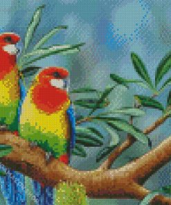 Eastern Rosella Art Diamond Painting