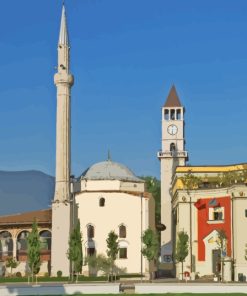 Ethem Bey Mosque In Tirana Diamond Painting