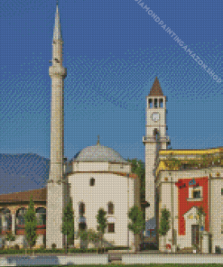 Ethem Bey Mosque In Tirana Diamond Painting