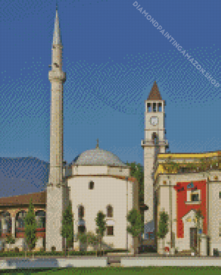 Ethem Bey Mosque In Tirana Diamond Painting